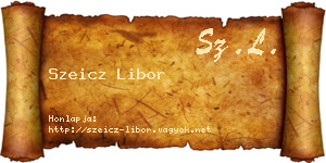Szeicz Libor névjegykártya